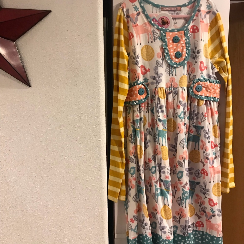 NWT Jelly The Pug Girls Dress Size 14